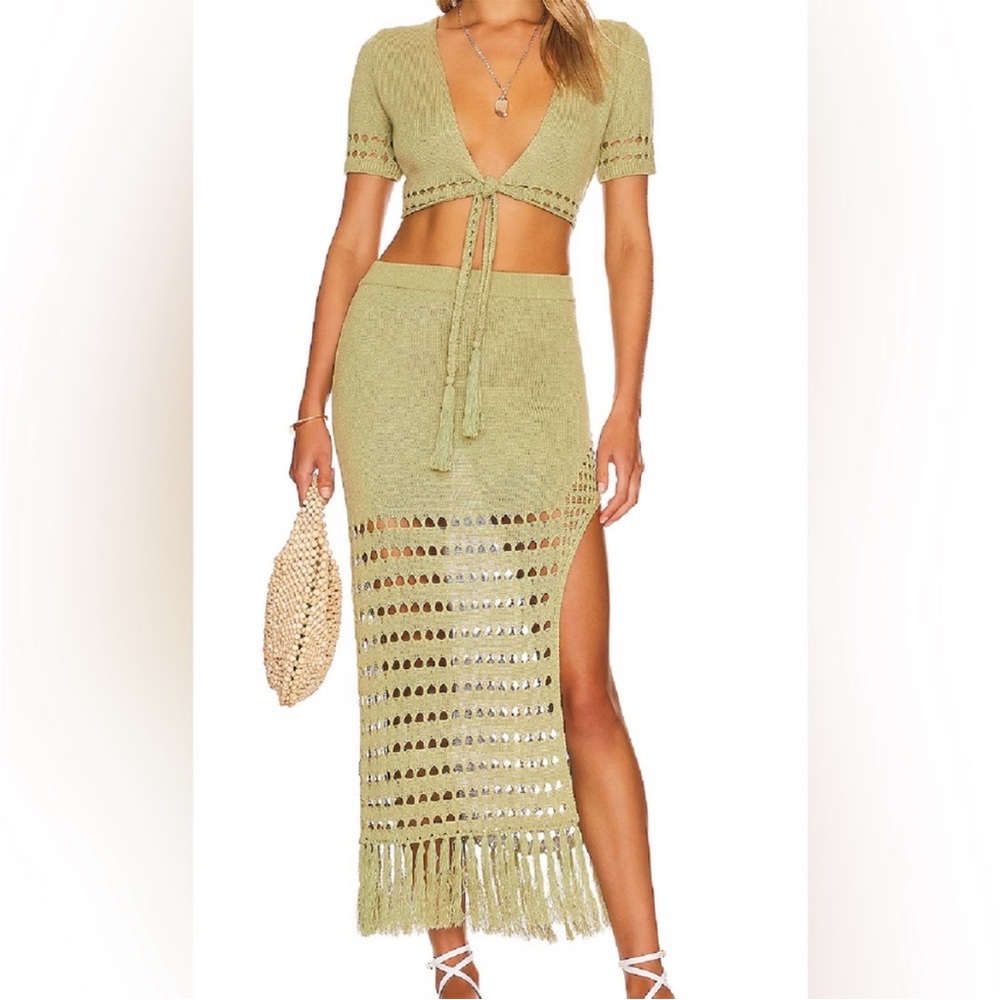 DEVON WINDSOR Olive Knit Top and Bottom